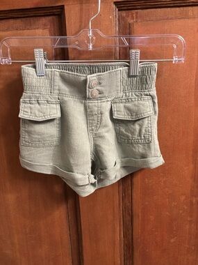 abercrombie kids Olive Green Cargo Pocket Shorts